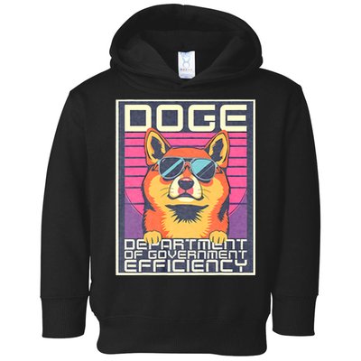 D.O.G.E Doge Department Of Government Efficiency Vintage Toddler Hoodie