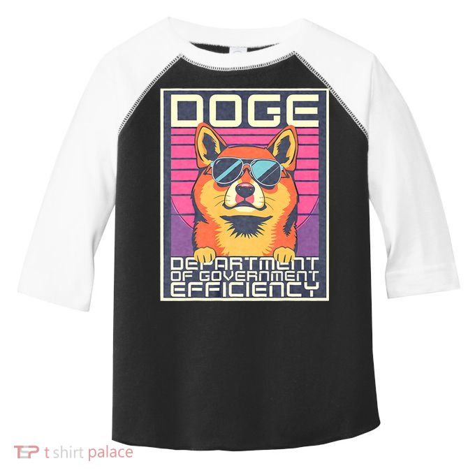 D.O.G.E Doge Department Of Government Efficiency Vintage Toddler Fine Jersey T-Shirt