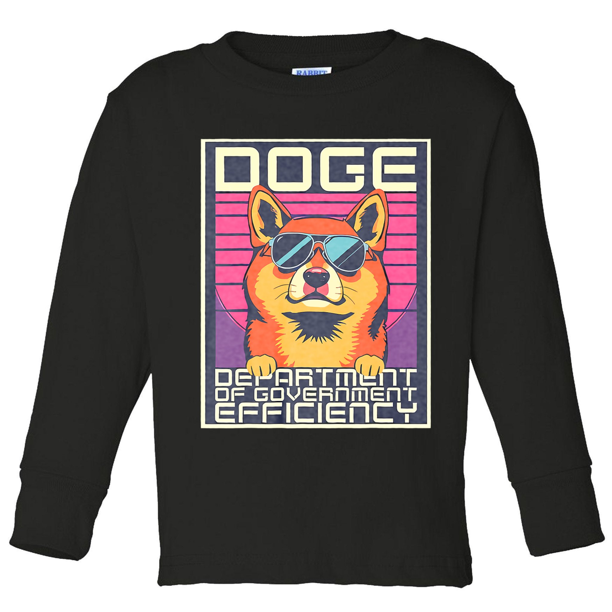 D.O.G.E Doge Department Of Government Efficiency Vintage Toddler Long Sleeve Shirt
