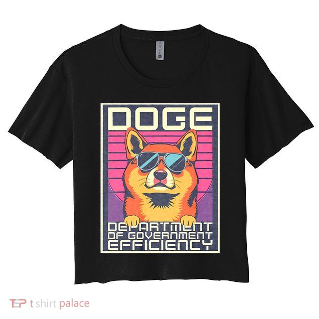 D.O.G.E Doge Department Of Government Efficiency Vintage Crop Top