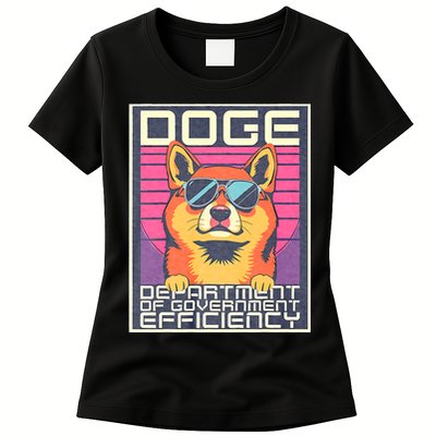 D.O.G.E Doge Department Of Government Efficiency Vintage Womens T-Shirt