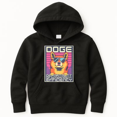D.O.G.E Doge Department Of Government Efficiency Vintage Kids Hoodie