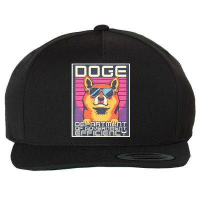 D.O.G.E Doge Department Of Government Efficiency Vintage Wool Snapback Cap