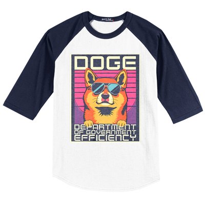 D.O.G.E Doge Department Of Government Efficiency Vintage Baseball Sleeve Shirt