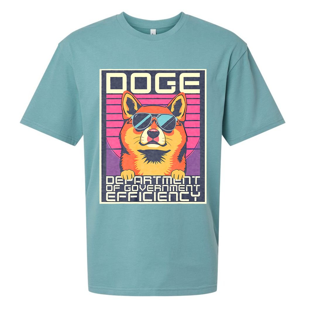 D.O.G.E Doge Department Of Government Efficiency Vintage Sueded Cloud Jersey T-Shirt