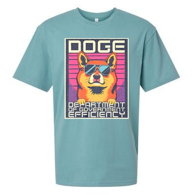 D.O.G.E Doge Department Of Government Efficiency Vintage Sueded Cloud Jersey T-Shirt