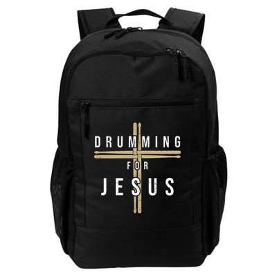 Drummer Drumming Drums Percussion I Jesus Christian Church Backpack
