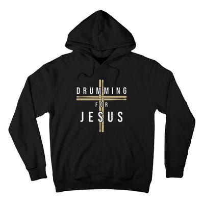 Drummer Drumming Drums Percussion I Jesus Christian Church Tall Hoodie