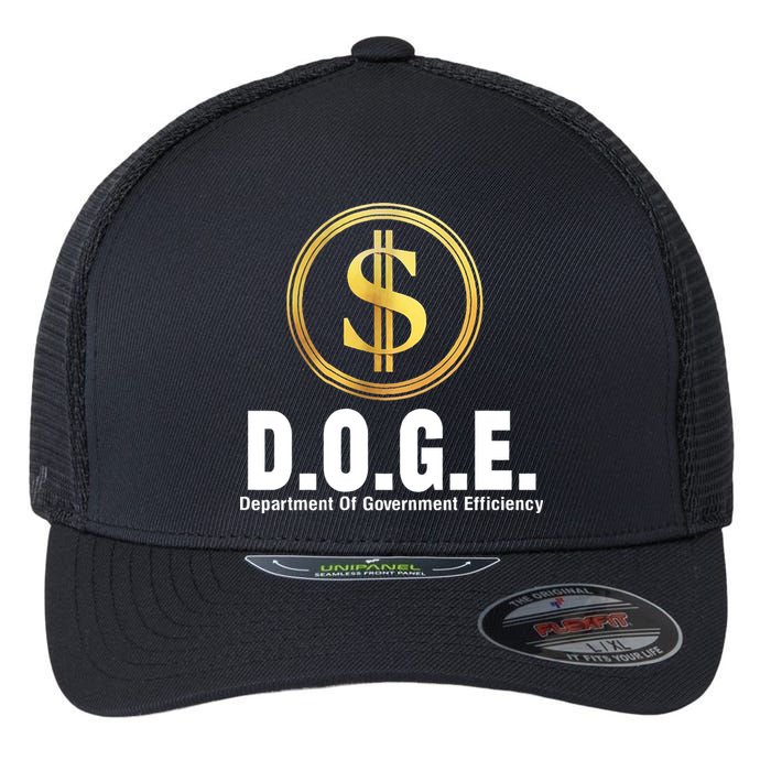 D.O.G.E Doge Department Of Government Efficiency Flexfit Unipanel Trucker Cap