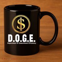 D.O.G.E Doge Department Of Government Efficiency 11oz C Handle Ceramic Mug
