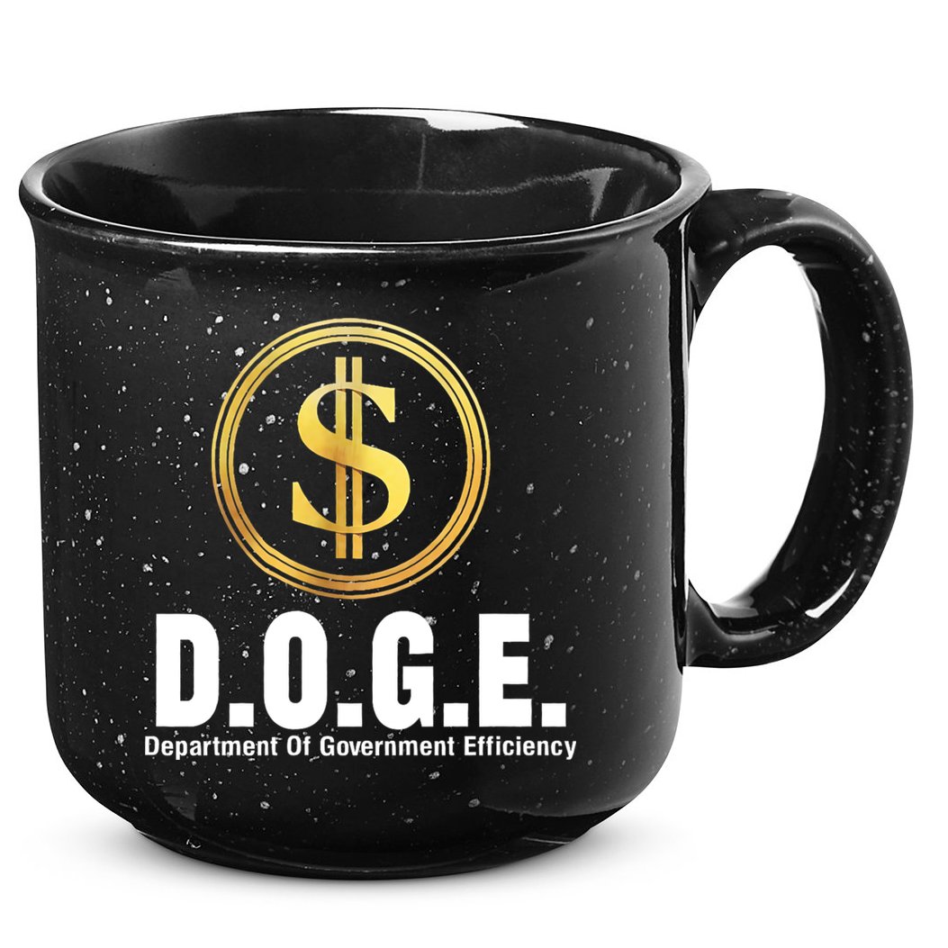 D.O.G.E Doge Department Of Government Efficiency 15oz Campfire Ceramic Mug