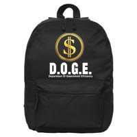 D.O.G.E Doge Department Of Government Efficiency 16 in Basic Backpack