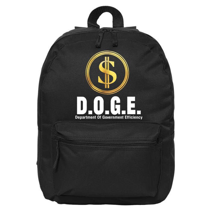 D.O.G.E Doge Department Of Government Efficiency 16 in Basic Backpack