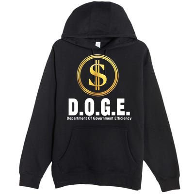 D.O.G.E Doge Department Of Government Efficiency Premium Pullover Hoodie