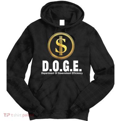 D.O.G.E Doge Department Of Government Efficiency Tie Dye Hoodie