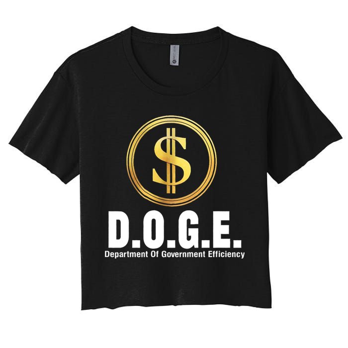 D.O.G.E Doge Department Of Government Efficiency Women's Crop Top Tee