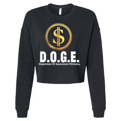 D.O.G.E Doge Department Of Government Efficiency Cropped Pullover Crew