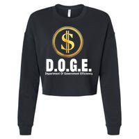D.O.G.E Doge Department Of Government Efficiency Cropped Pullover Crew