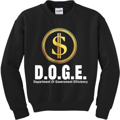 D.O.G.E Doge Department Of Government Efficiency Kids Sweatshirt