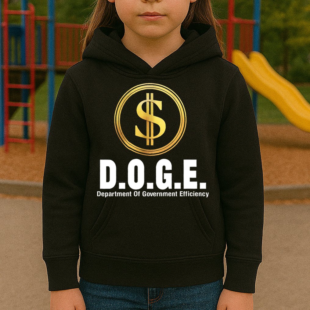 D.O.G.E Doge Department Of Government Efficiency Kids Hoodie