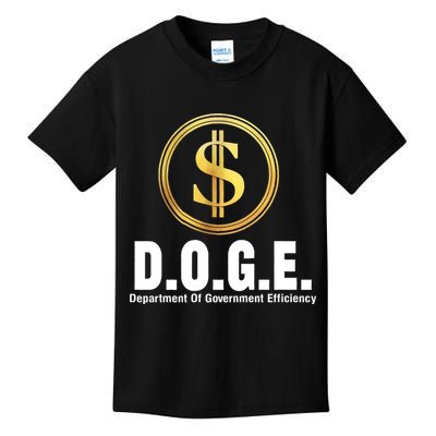 D.O.G.E Doge Department Of Government Efficiency Kids T-Shirt