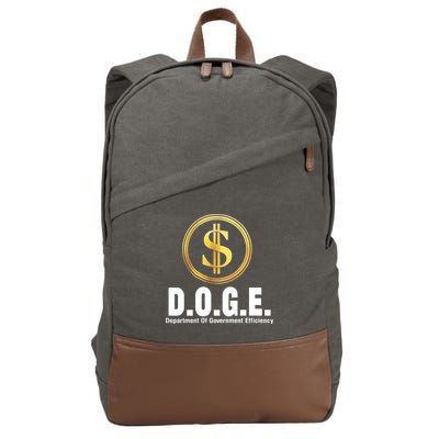 D.O.G.E Doge Department Of Government Efficiency Cotton Canvas Backpack