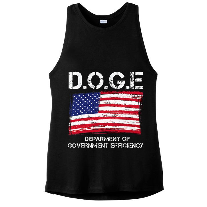 D.O.G.E Doge Department Of Government Efficiency Ladies PosiCharge Tri-Blend Wicking Tank