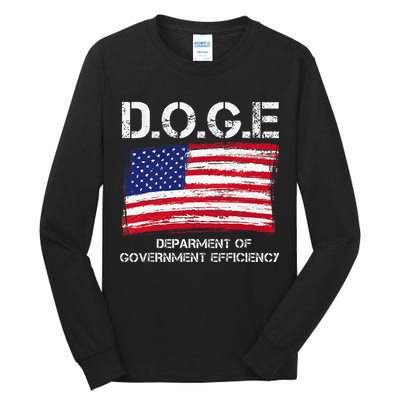 D.O.G.E Doge Department Of Government Efficiency Tall Long Sleeve T-Shirt