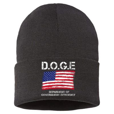 D.O.G.E Doge Department Of Government Efficiency Sustainable Knit Beanie