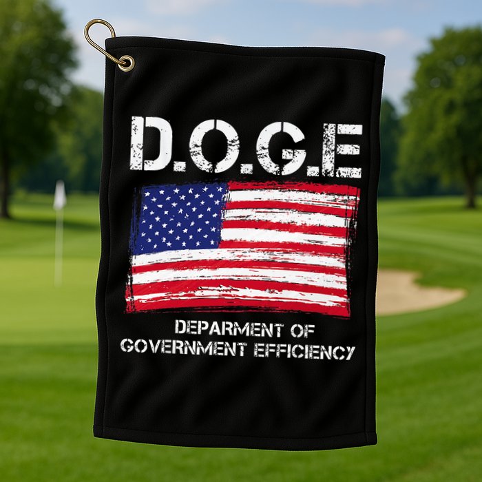 D.O.G.E Doge Department Of Government Efficiency Golf Towel