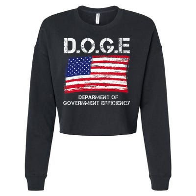 D.O.G.E Doge Department Of Government Efficiency Cropped Pullover Crew