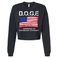 D.O.G.E Doge Department Of Government Efficiency Cropped Pullover Crew