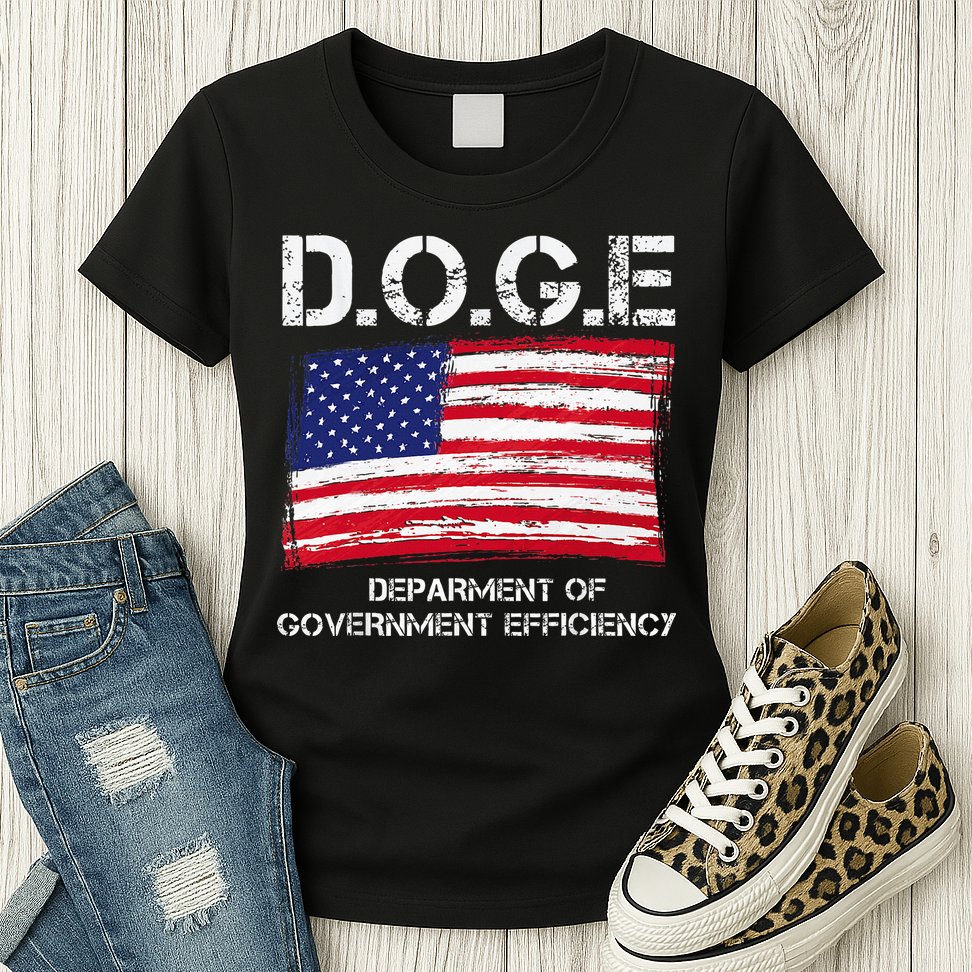 D.O.G.E Doge Department Of Government Efficiency Womens T-Shirt