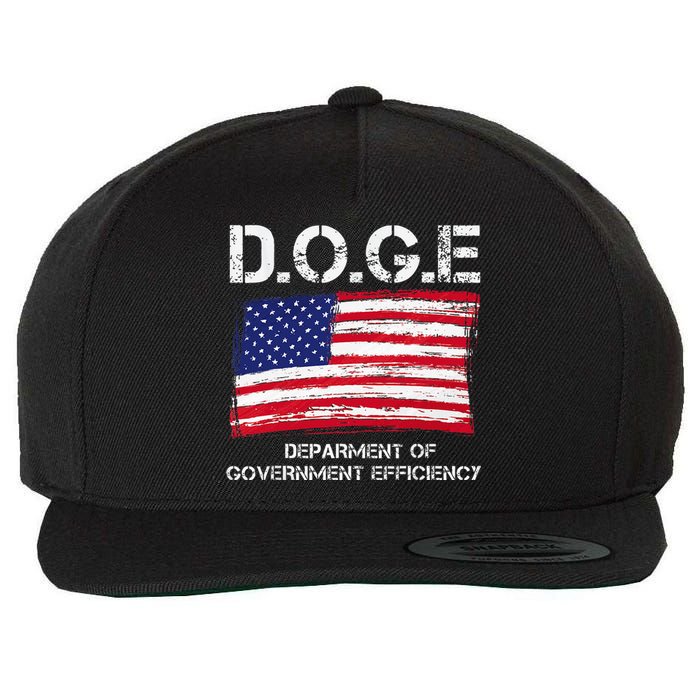 D.O.G.E Doge Department Of Government Efficiency Wool Snapback Cap