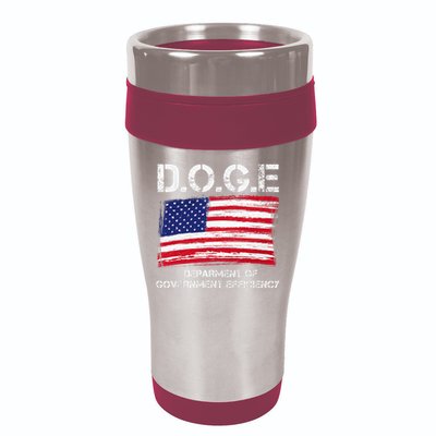 D.O.G.E Doge Department Of Government Efficiency 16oz Travel Tumbler