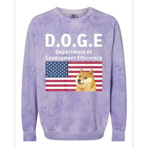 D.O.G.E Doge Department Of Government Efficiency Colorblast Crewneck Sweatshirt