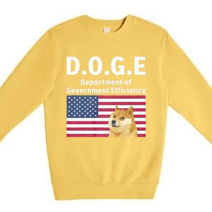 D.O.G.E Doge Department Of Government Efficiency Premium Crewneck Sweatshirt