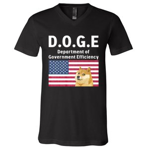 D.O.G.E Doge Department Of Government Efficiency V-Neck T-Shirt