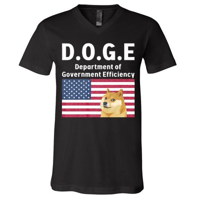 D.O.G.E Doge Department Of Government Efficiency V-Neck T-Shirt
