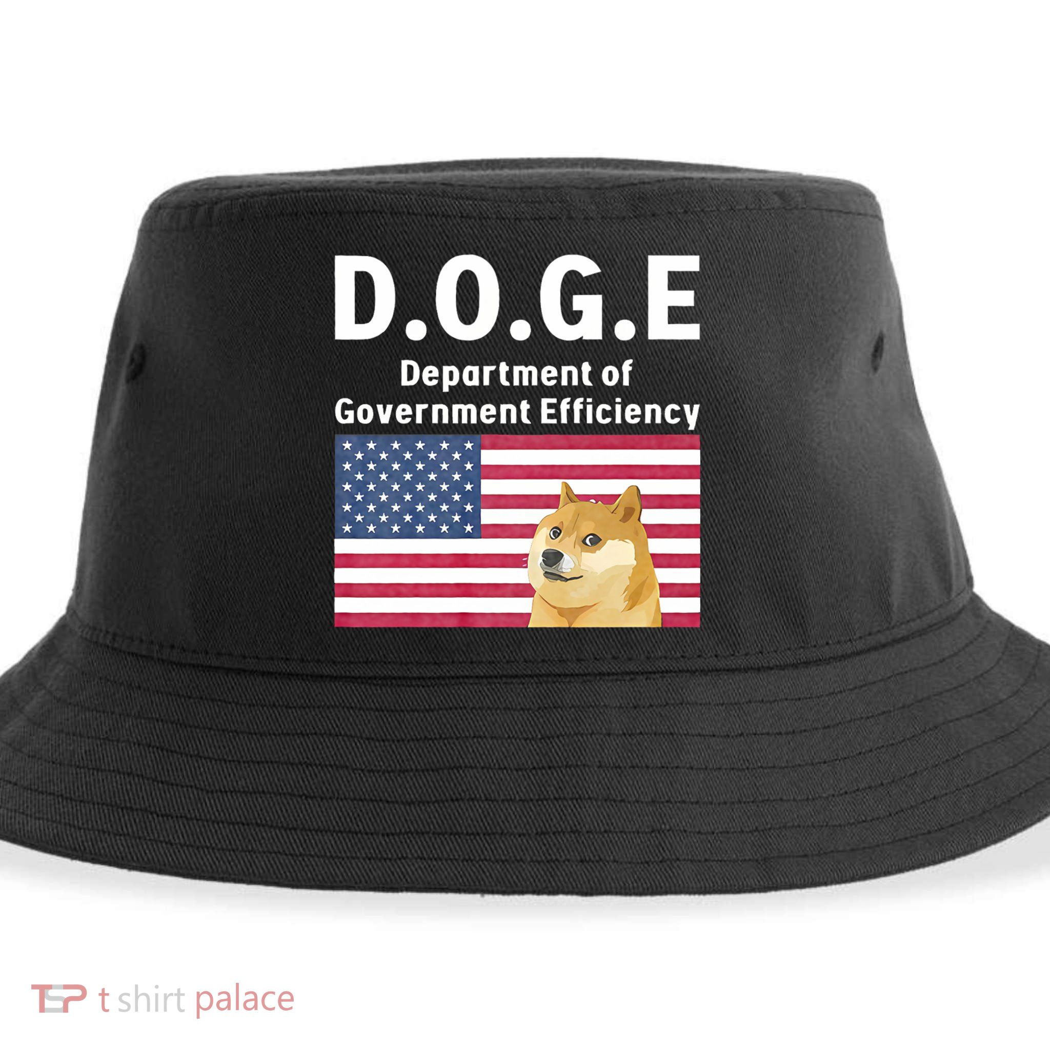 D.O.G.E Doge Department Of Government Efficiency Sustainable Bucket Hat