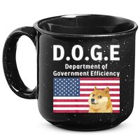 D.O.G.E Doge Department Of Government Efficiency 15oz Campfire Ceramic Mug