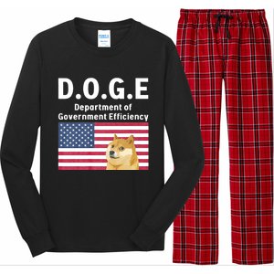 D.O.G.E Doge Department Of Government Efficiency Long Sleeve Pajama Set