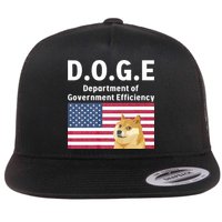 D.O.G.E Doge Department Of Government Efficiency Flat Bill Trucker Hat