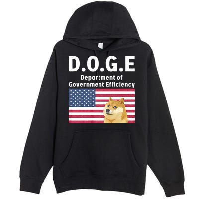 D.O.G.E Doge Department Of Government Efficiency Premium Pullover Hoodie