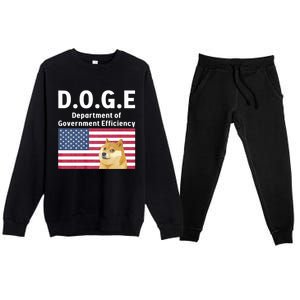 D.O.G.E Doge Department Of Government Efficiency Premium Crewneck Sweatsuit Set