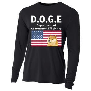 D.O.G.E Doge Department Of Government Efficiency Cooling Performance Long Sleeve Crew