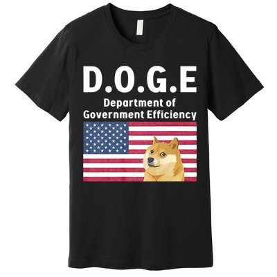D.O.G.E Doge Department Of Government Efficiency Premium T-Shirt