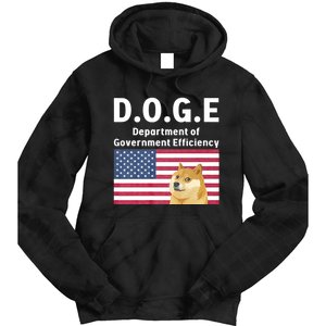 D.O.G.E Doge Department Of Government Efficiency Tie Dye Hoodie