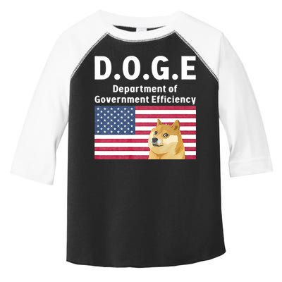 D.O.G.E Doge Department Of Government Efficiency Toddler Fine Jersey T-Shirt