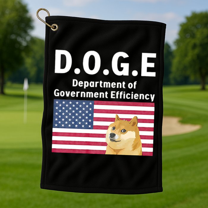D.O.G.E Doge Department Of Government Efficiency Golf Towel